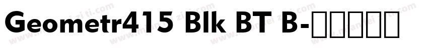 Geometr415 Blk BT B字体转换